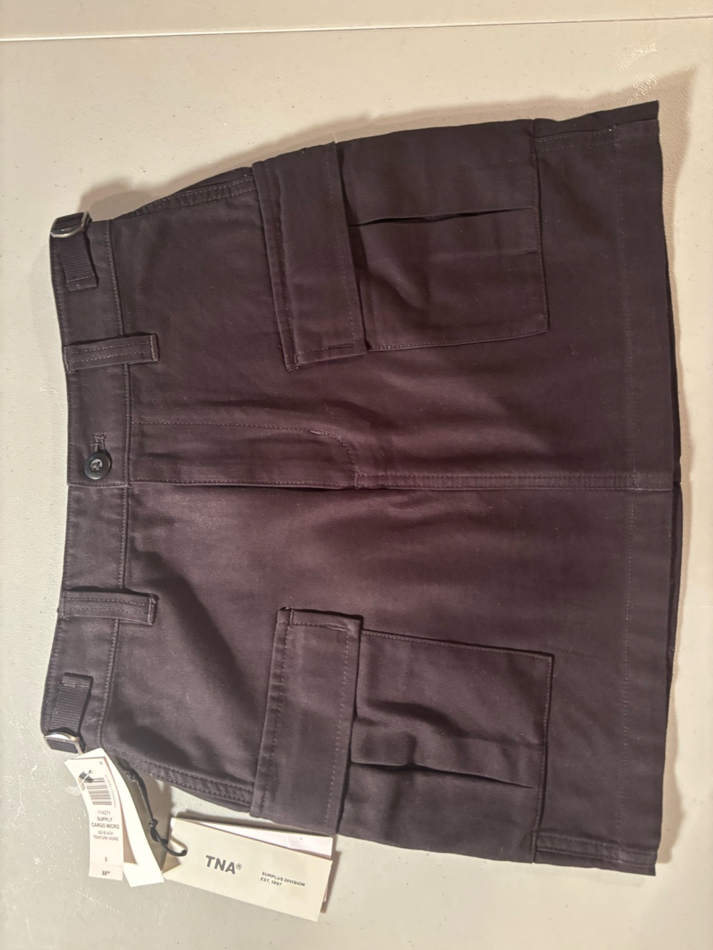 TNA Black Mini Cargo Skirt